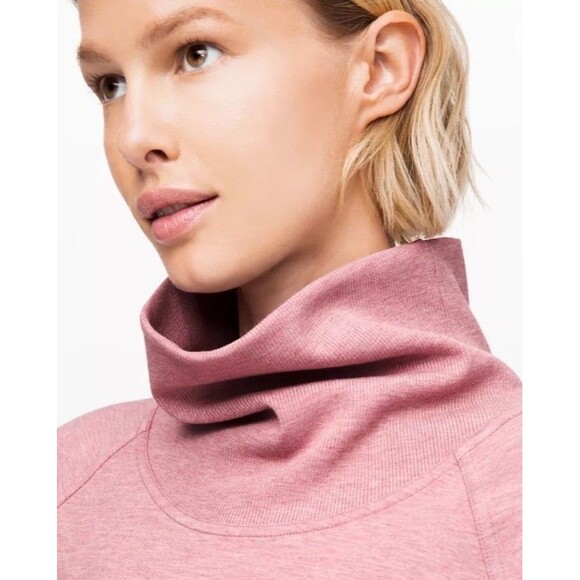 Lululemon High Lines pullover Sweatshirt Top 4 Cowl Neck Pocket Running Winter - Picture 3 of 12